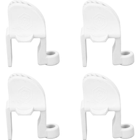Ortviai Clips de protection pour bateau pneumatique – 4 pièces en nylon blanc, compatibles avec rails rectangulaires de 25 et 32 mm, cordes jusqu’à 9,5 mm (1/5)