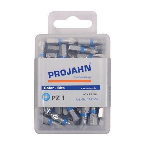 Projahn 1/4 markierter Bit Pozidriv Nr. 2. 50er Pack L25 mm (1/5)