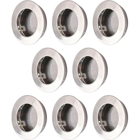 Round recessed handles, concealed stainless steel door handles, sliding barn door handles, invisible kitchen cabinet handles (1/5)