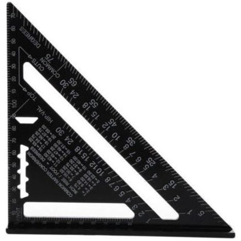 Equerre Menuisier Multifonctions, Triangle Métal Aluminium Règle Équerre Trusquin Guide Raporteur Angle 45 90 Degres/Outillage Charpentier/Outil Traçage Guidage Menuiserie Bois (1/4)