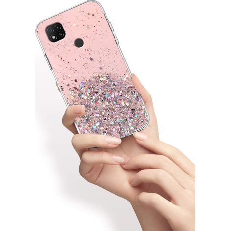 Schutzhülle für Xiaomi Redmi 9C, glitzernd, pink (1/3)