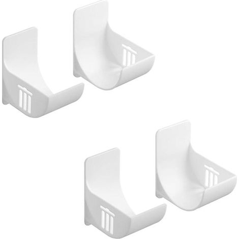 Porta sacchi della spazzatura, 2 pezzi, supporto da parete, dispenser per sacchi della spazzatura, in plastica, per l'organizzazione della casa e della cucina, 46,57 cm, bianco (1/5)