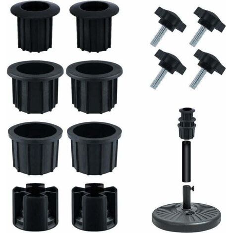 Rechange pour Porte-Parapluie, Bouchon Cache Trou avec Bouton Étoile INOX m8 Accessoires Parasol Accessoires Pied Parasol pour Table de Terrasse Balcon Arrière-Cour (Noir 12pcs) (1/5)