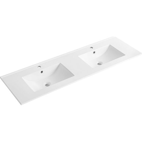 Lavabo da incasso rettangolo 151 x 46,5 cm in Ceramica Bianco - MOTIAC (1/3)