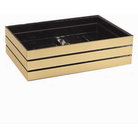 Piattino Porta Sapone Saponetta Oro A Righe Stile Moderno Arredo Bagno 10387