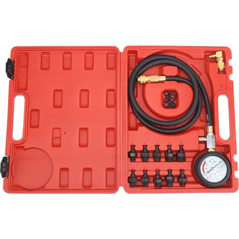 Jeffergarden Kit d'outils de test de pression d'huile moteur avec boîte à outils, adaptateur d'accouplement à 90° d'avertissement de faible pression (1/5)