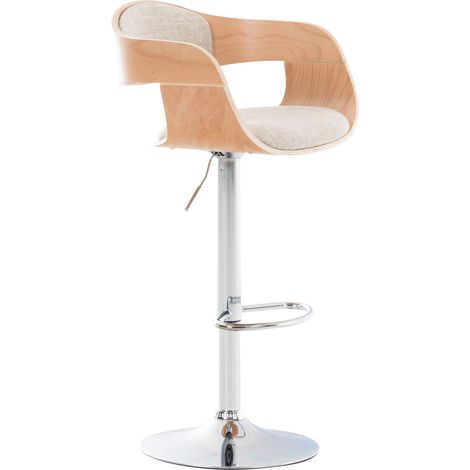 Sgabello cucina KINGSTON in tessuto Natura/crema