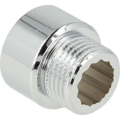 Rallonge de robinet 1/2'' x 15 mm laiton chromé