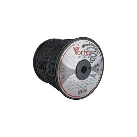 Fil nylon hélicoïdal VORTEX 2.00mm x 292m – Qualité professionnelle pour débroussailleuse – Fabrication américaine (1/2)