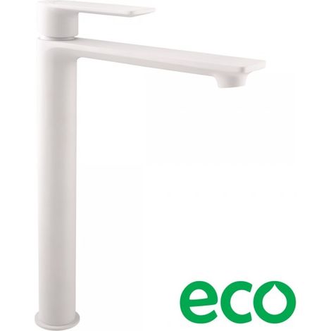 Mitigeur lavabo haut NIL en laiton blanc sans siphon H. 26,1 cm (1/3)