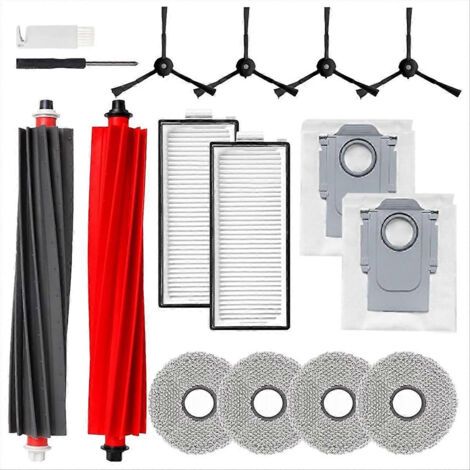 Pour aspirateur robot Roborock Qrevo Master : brosses latérales principales, filtres HEPA, lingettes de nettoyage, sacs à poussière
