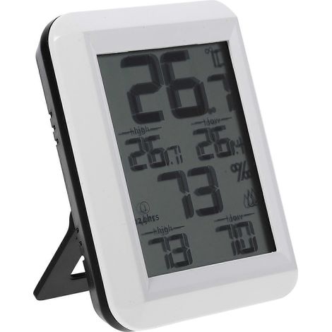 Hygromètre-thermomètre numérique, moniteur de température et d'humidité, appareil de mesure de haute précision (blanc)-White (1/2)