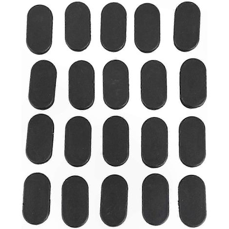 Embouts de tube ovales 40 mm x 20 mm pour pieds de table et de chaise, lot de 20 inserts pour pieds de meubles (1/5)