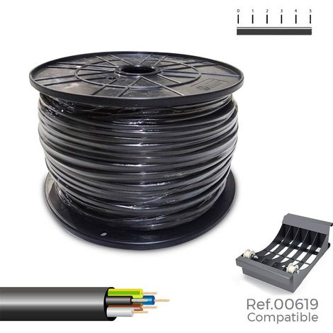 bobina di cavo acrilico 1kv 5x1,5mm nero 100m (bobina grande ø400x200mm) (1/2)