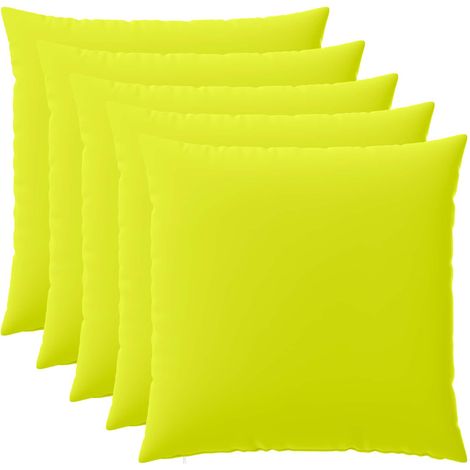 Housse de coussin 6 pièces HEERLEN Vert vif. 80 x 80 cm Polyester