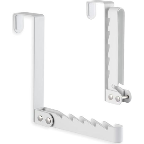 pezzi Appendiabiti da porta - 5 ganci pieghevoli per porta - Ganci per porta in metallo - Per vestiti, cappotti, dietro le porte del bagno