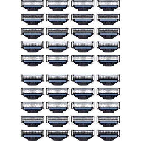 Recharges de Lames Rasoir Mach 3 – 40 Pièces pour Rasoirs Manuels, Compatible avec Modèles Standard, Qualité Haute Précision