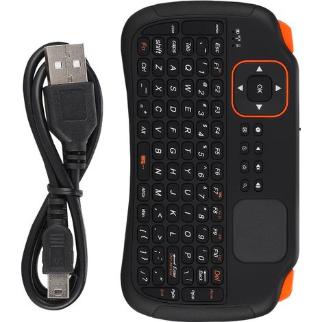 Clavier sans fil 2,4 GHz avec pavé tactile pour télécommande Android, mini clavier USB 83 touches