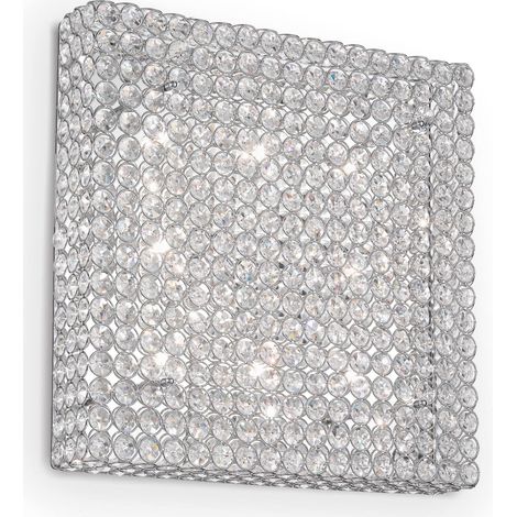 Ideal Lux Admiral - Grand plafonnier intérieur carré à 8 ampoules, chrome, G9 (1/3)