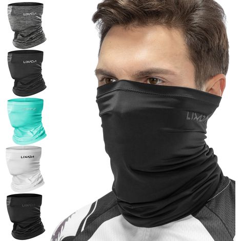 Couvre-visage demi-visage pour moto, cache-cou, guêtre d'équitation, refroidissement, escalade, course à pied, randonnée, enveloppe en soie glacée, Protection contre la poussière et la lumière du sole (1/5)