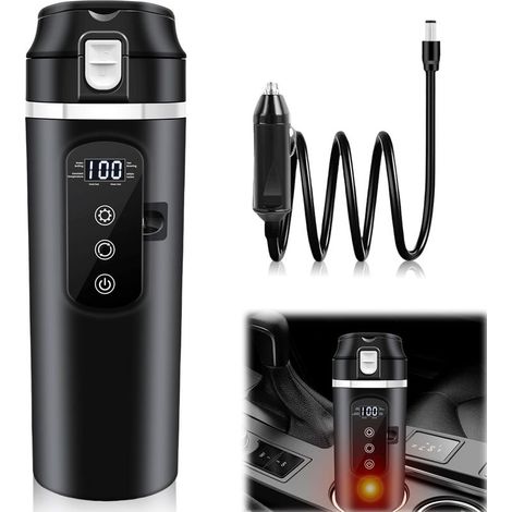 Electric car kettle – 24V/12V – 500ml – Temperature control – With LCD display – For car, truck, travel and camping (1/5)