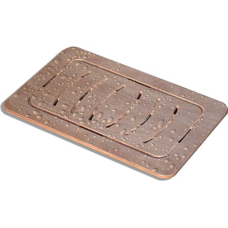 Castelmerlino Caillebotis de douche en contreplaque Okume marine 52x78 cm pour les assiettes 70x100 cm (1/5)