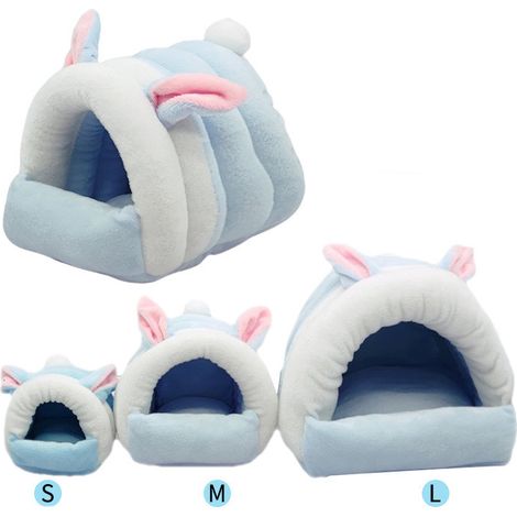 Rat Hamster Maison Lit Hiver Chaud Polaire Petit Animal Chinchilla Maison Accessoires - L (1/3)