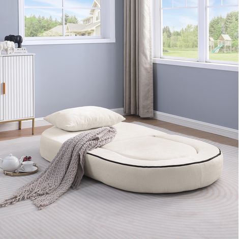 Divano modulare componibile in ciniglia beige OKMYHOME (1/5)