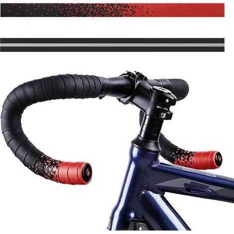 Cinta manillar bicicleta, Cómoda antideslizante, Transpirable absorbe humedad, Suave tacto, Cinta manillar carretera PU+EVA degradado bicolor (1/5)