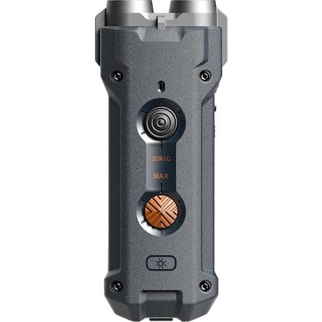 Dispositif anti-aboiements ultrasonique portable pour chiens, avec lampe torche LED intégrée, idéal pour une utilisation en extérieur. (1/5)