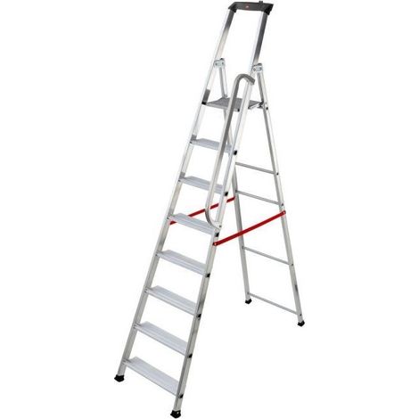 Scala hailo alu pro 8 gradini 3,85 m alluminio (1/3)