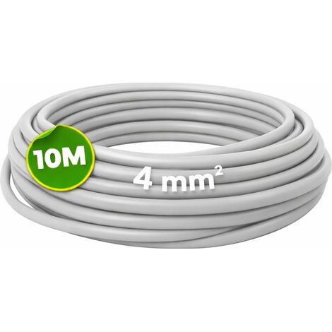 WEBMATEL Cable Eléctrico Flexible 4 mm² 10 m H07Z1-K Unipolar Libre Halógenos Gris (1/5)
