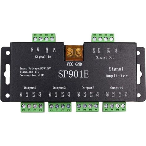 SP901E LED Pixel WS2812B WS2811 Répéteur D'amplificateur de Signal SPI pour WS2813 SK6812 WS2815 WS2801 SK9822 (1/4)