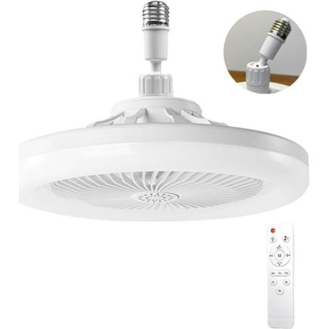 Deckenventilator mit Licht, Deckenventilator mit Fernbedienung, geräuscharmer Deckenventilator (Weiß) (1/5)