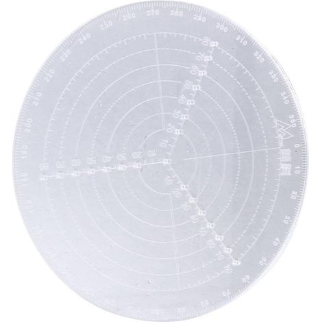 Compas de Menuiserie en Acrylique Blanc 20cm pour Tour à Bols Outil de Centrage, Repérage du Centre des Billes, Dessin de Cercles, Transmission Lumineuse (1/5)