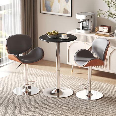 Table bar bistro mange-debout réglable 67-93 cm Ø63 cm pratique (1/5)