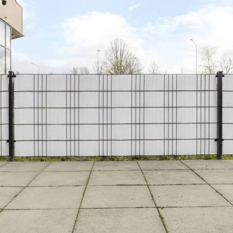 Paravents de balcon 10 pcs blanc 255x19 résine tressée (1/5)