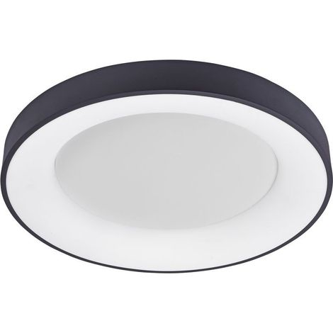Italux Giulia - Moderna lámpara de techo LED empotrada en negro, blanco cálido 3000K 2750lm