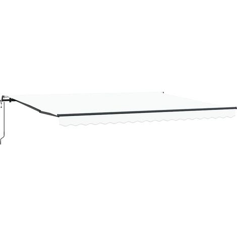 Tenda retrattile Bianco 450 × 350 cm Tessuto e Alluminio vidaXL