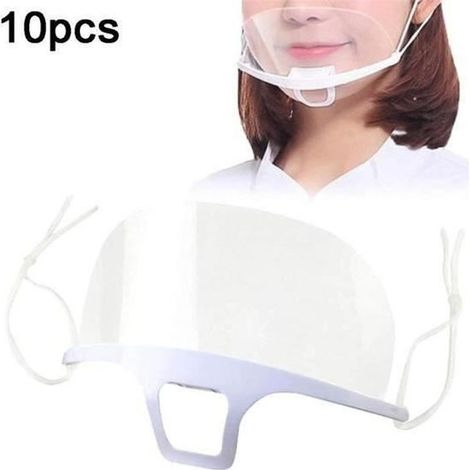 Visière de protection - Transparent - 10 pcs - Anti-brouillard - Confortable - Amovible (1/4)