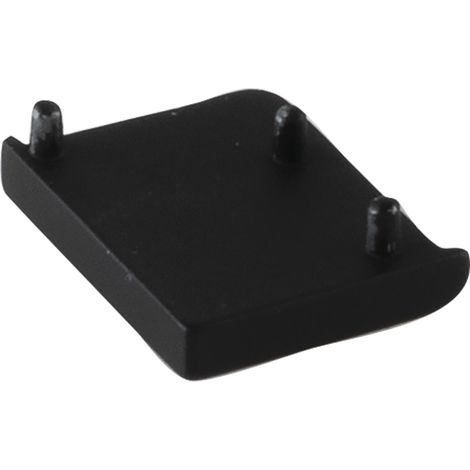 Pamar Endkappe Mede links Griffstange, Türgriff Abdeckung Abschlusskappe Zinkdruckguss, langlebig, schwarz matt, 4,5x27,5x22,5 mm