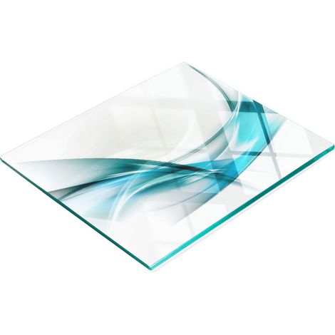 Tagliere decorativo in vetro temperato con linee astratte 60x52 cm (1/5)