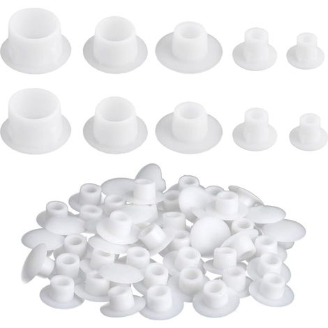 Lot de 150 bouchons de trou, 5/6/8/10/12 mm, bouchons pour trous, bouchons en plastique, couvre-trous, bouchons pour trous de vis (1/5)