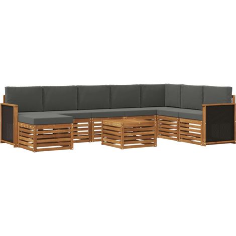 Outdoor Sofa Set with Cushion 7 pcs Natural and Anthracite vidaXL (1/5)