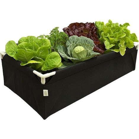 Jardinière en feutre géotextile noir GREENCUBE -  Bac de 122x61x46cm - Tube PVC Ø20