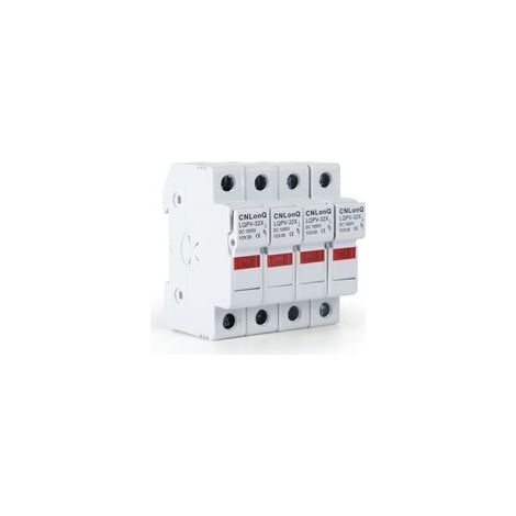 Porte-Fusible Solaire PV RT18-32X - DC1000V, 4 pièces, Base DIN, Protection Système Photovoltaïque avec Lumière (30A)