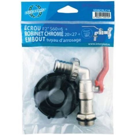 Raccord S60x6 avec vanne pour cuve IBC (1/4)