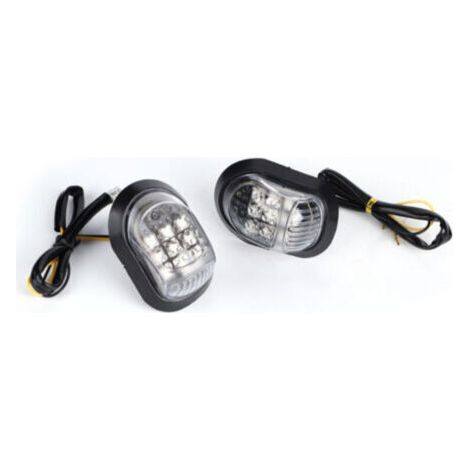Intermitentes LED universales para motocicleta de 9 LED, 12 V, color amarillo. (1/4)