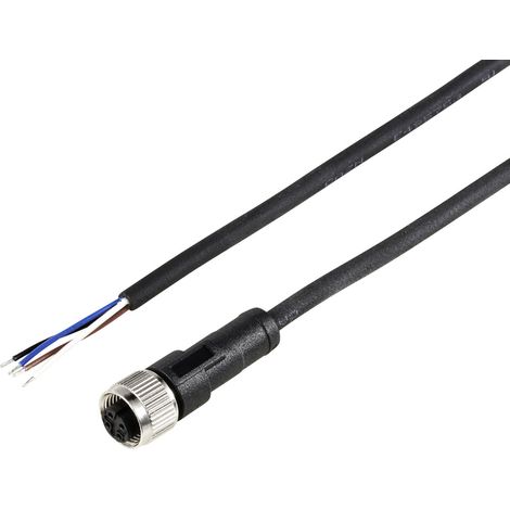 TRU COMPONENTS TC-12833000 Sensor-/Aktor-Anschlussleitung M12 Kupplung, gerade 2 m Polzahl Sensoren: