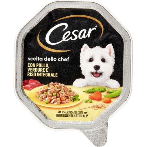 Cesar Dog Scelta dello Chef con Pollo e Riso Integrale - Cesar Dog Scelta dello Chef con Pollo e Riso Integrale - Vaschetta Da 150 Gr